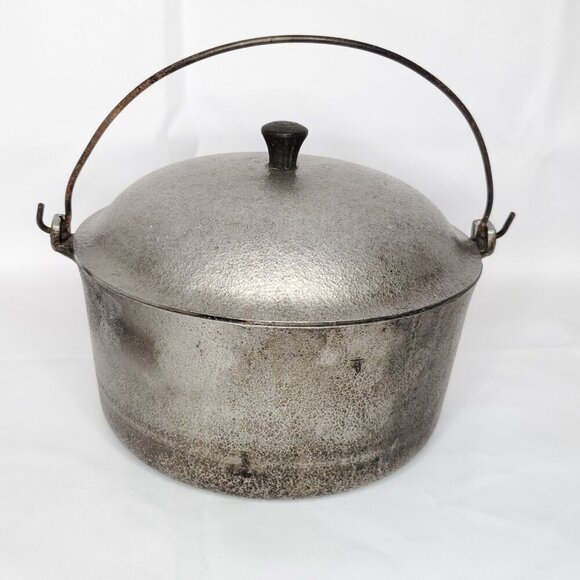 Hammercraft Dutch Oven Stock Pot Hammered Aluminum 6 Qt Lid Handle - Picture 4 of 11